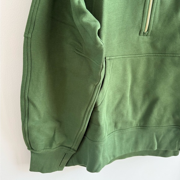 Lululemon Scuba Oversized Funnel Neck Half Zip - Loden Green/Gold - Medium/Large - Picture 13 of 15